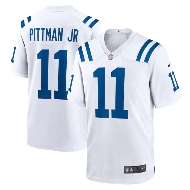 mens nike michael pittman jr white indianapolis colts game jersey
